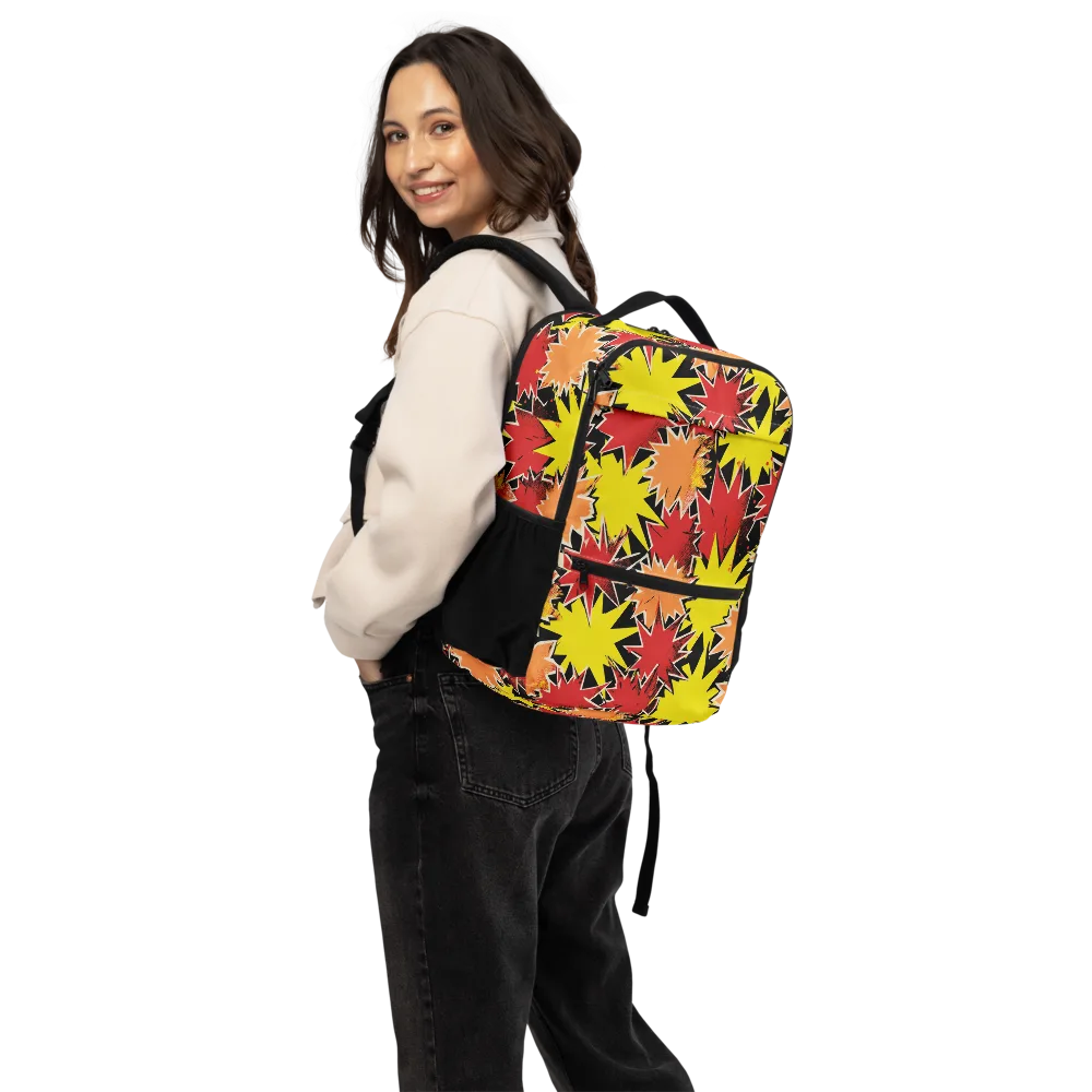 Pop Art Detonation on Utility Backpack — Back