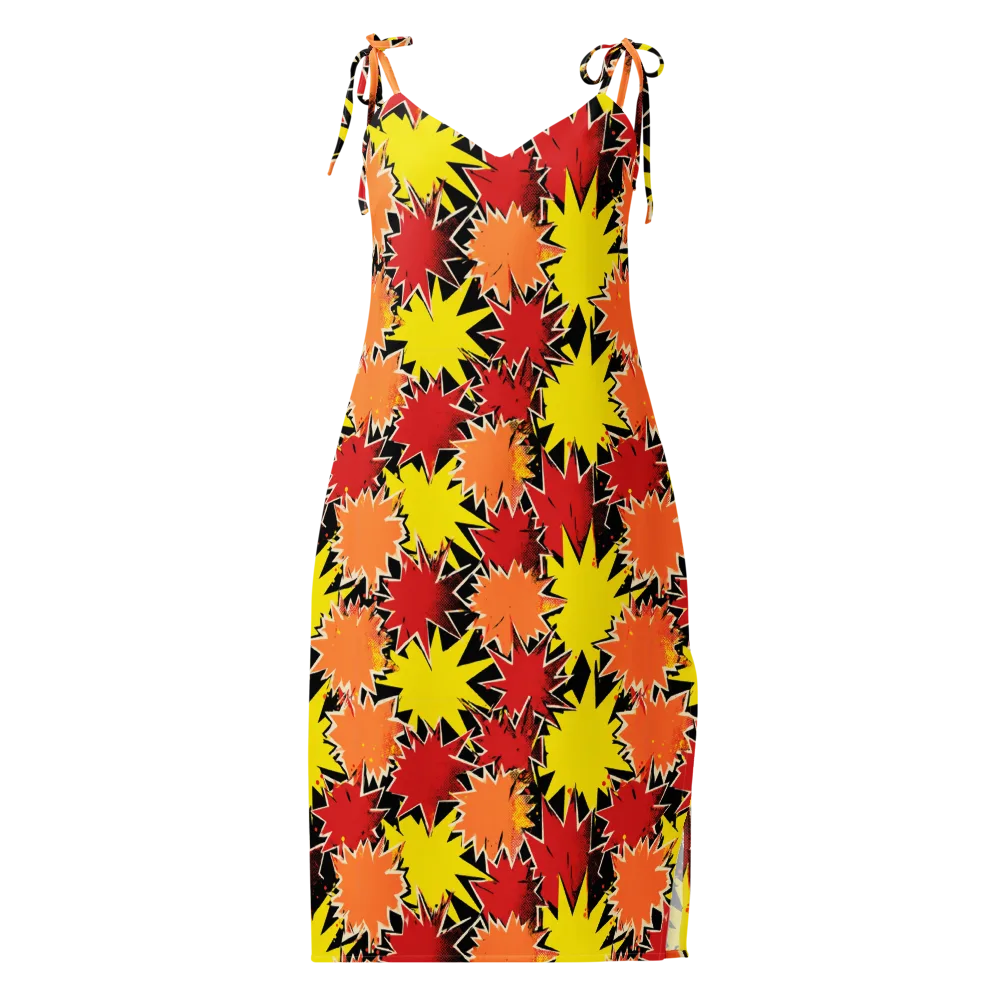 Pop Art Detonation on Slip Dress — Front