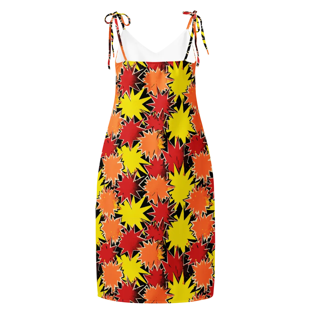 Pop Art Detonation on Slip Dress — Back