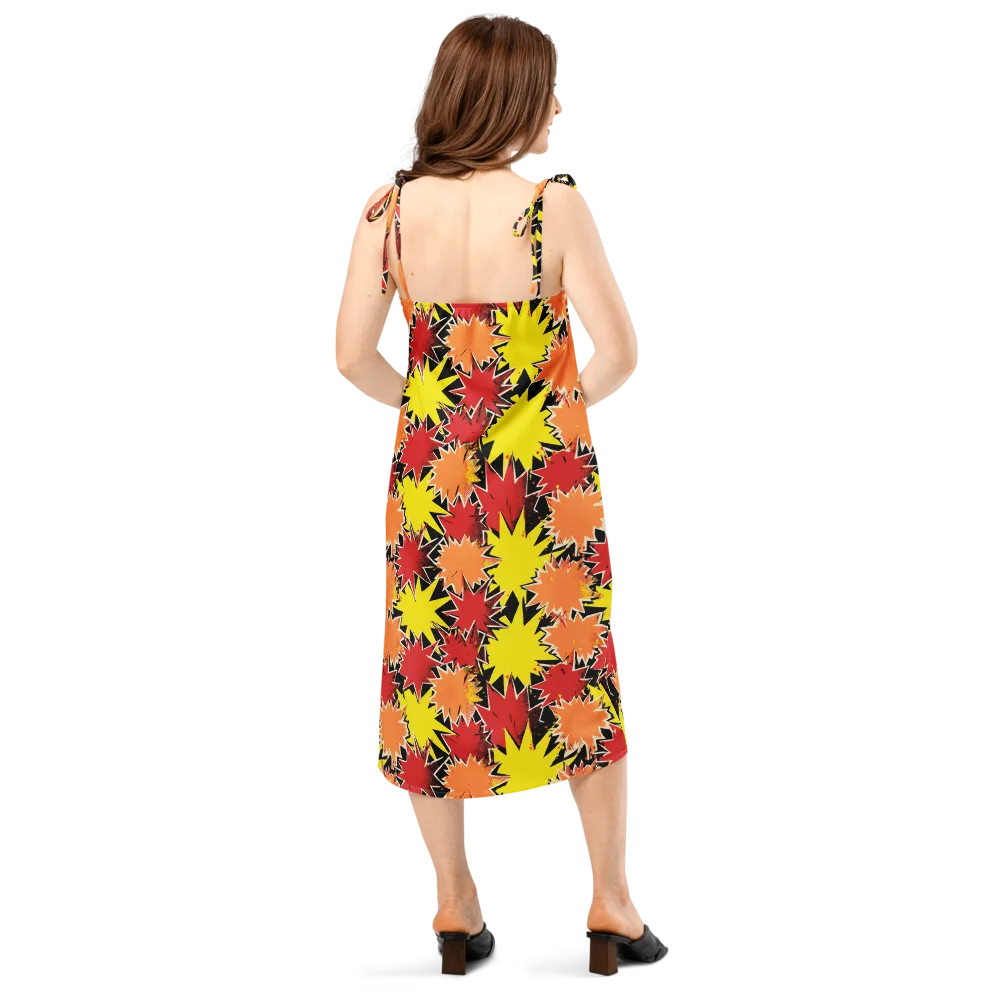 Pop Art Detonation on Slip Dress — Back