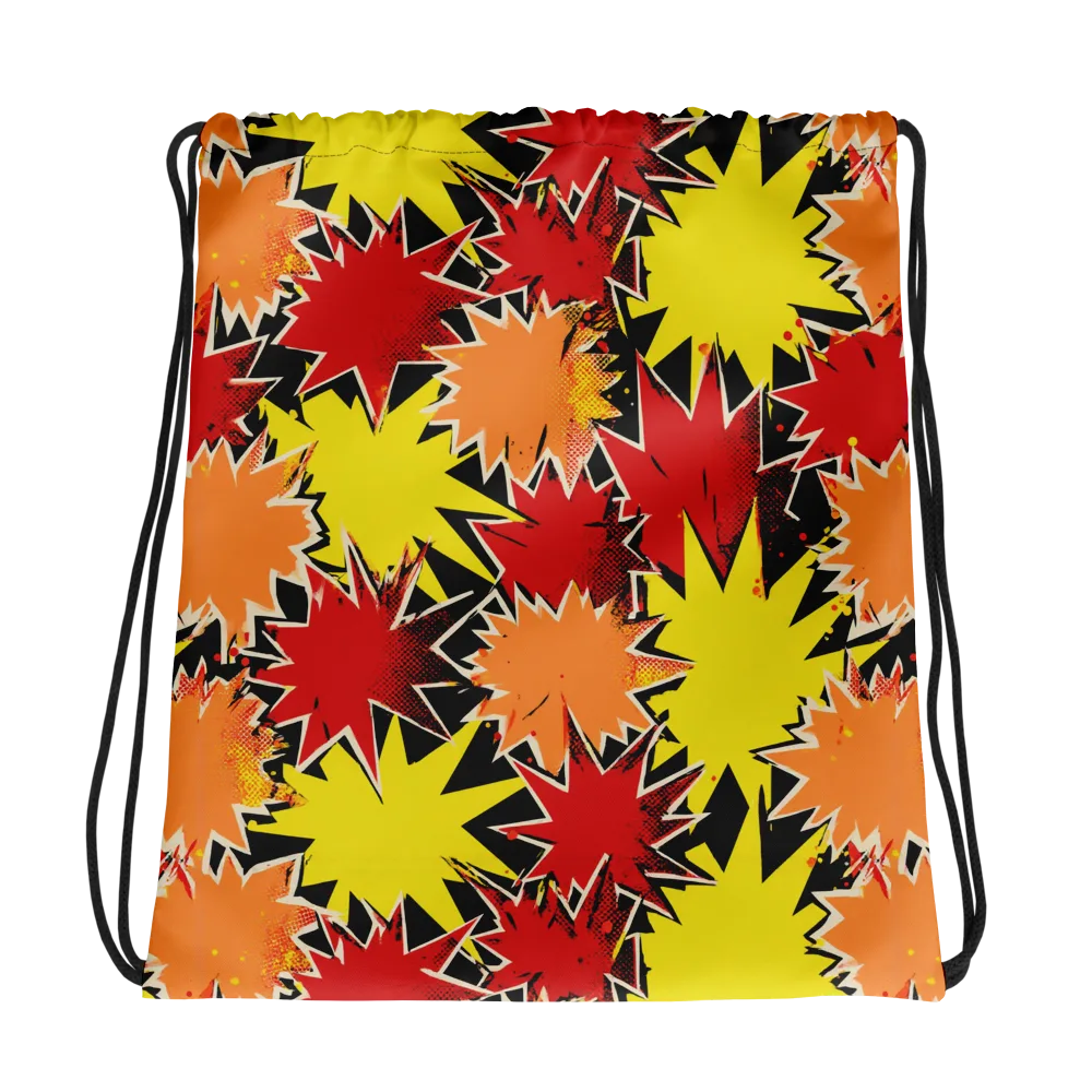 Pop Art Detonation on Drawstring Bag — Photo