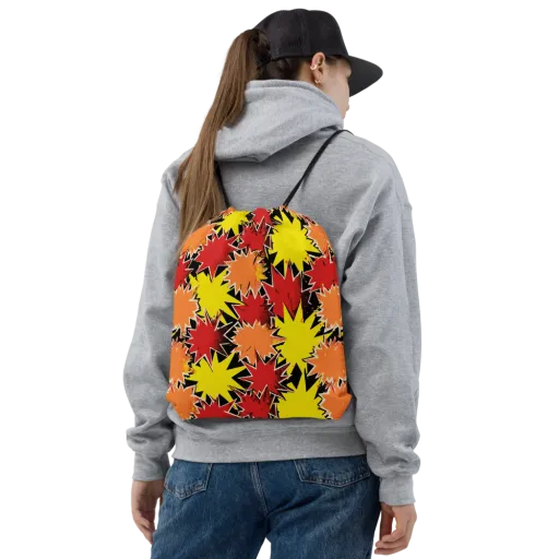 Pop Art Detonation on a Drawstring Bag