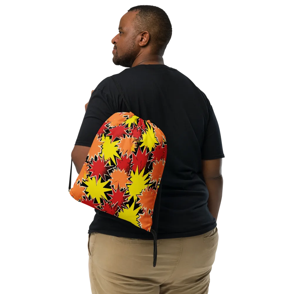 Pop Art Detonation on Drawstring Bag — Front