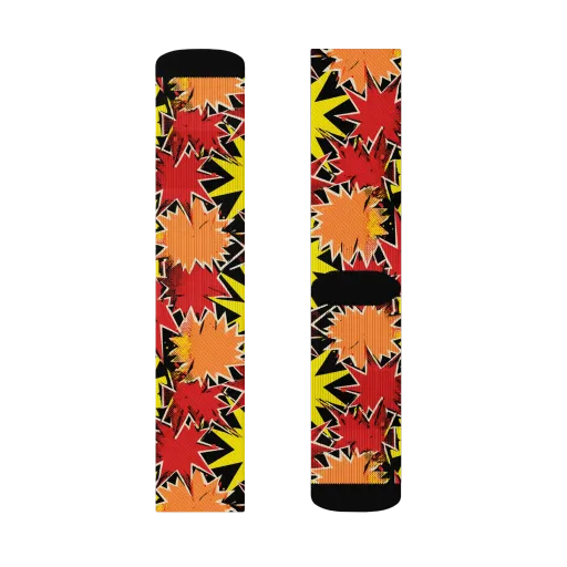 Pop Art Detonation on a Socks