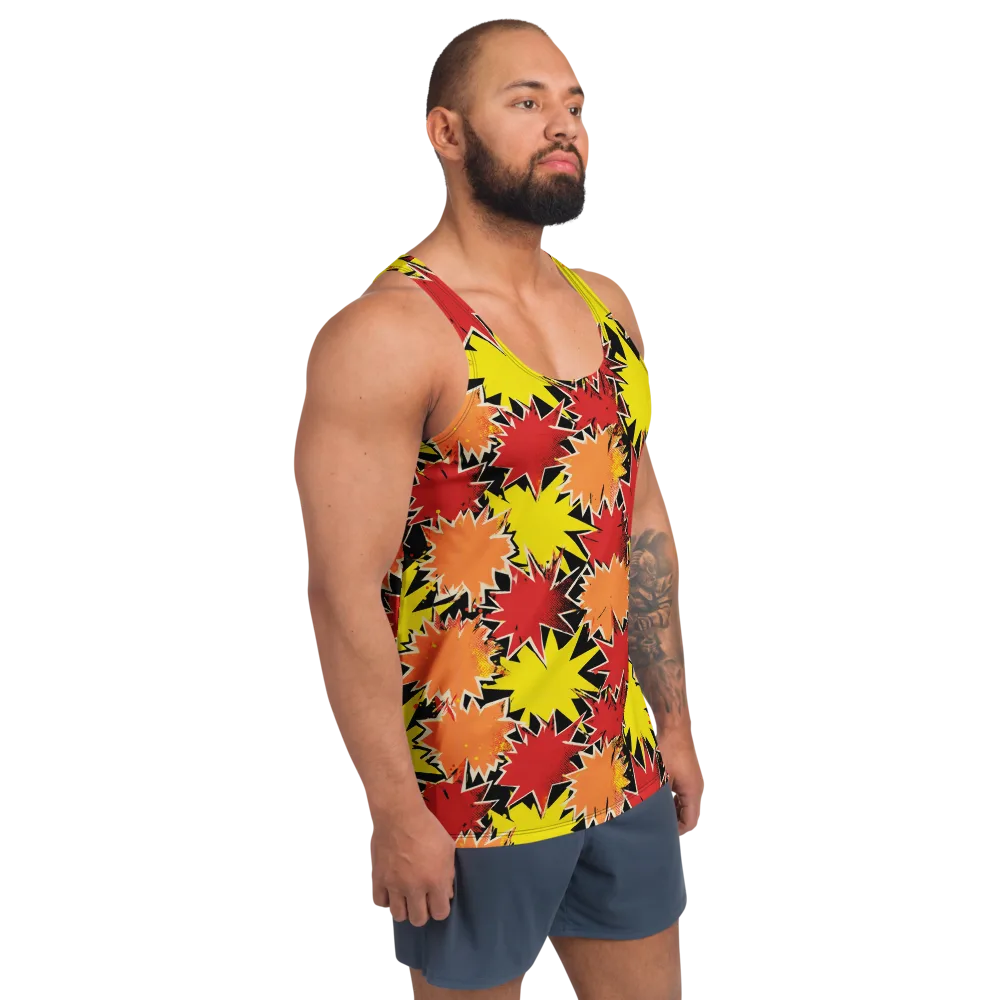 Pop Art Detonation on Men's Tank Top — Right Front