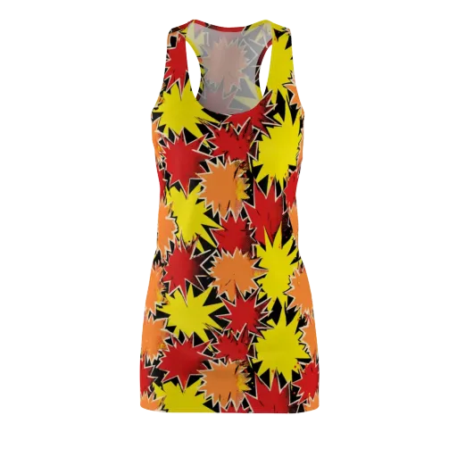 Pop Art Detonation on a Racerback Dress