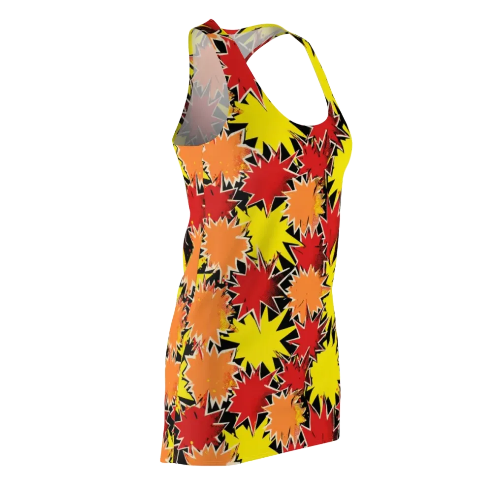 Pop Art Detonation on Racerback Dress — Front Side