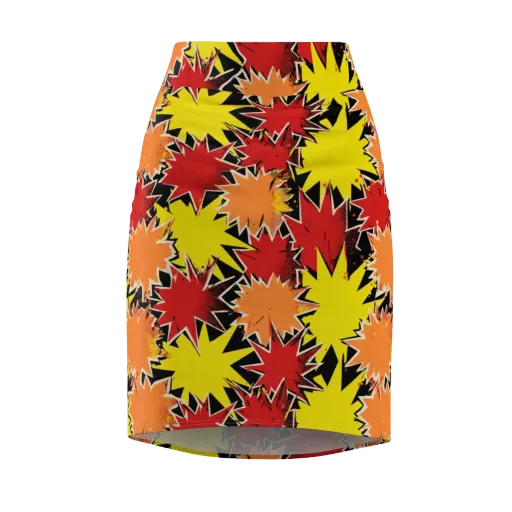 Pop Art Detonation on a Pencil Skirt