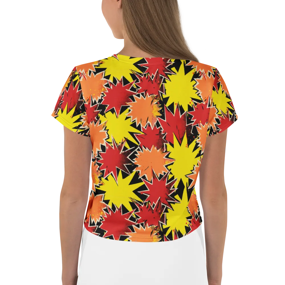 Pop Art Detonation on Crop Tee — Back