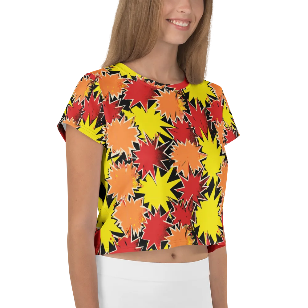 Pop Art Detonation on Crop Tee — Right