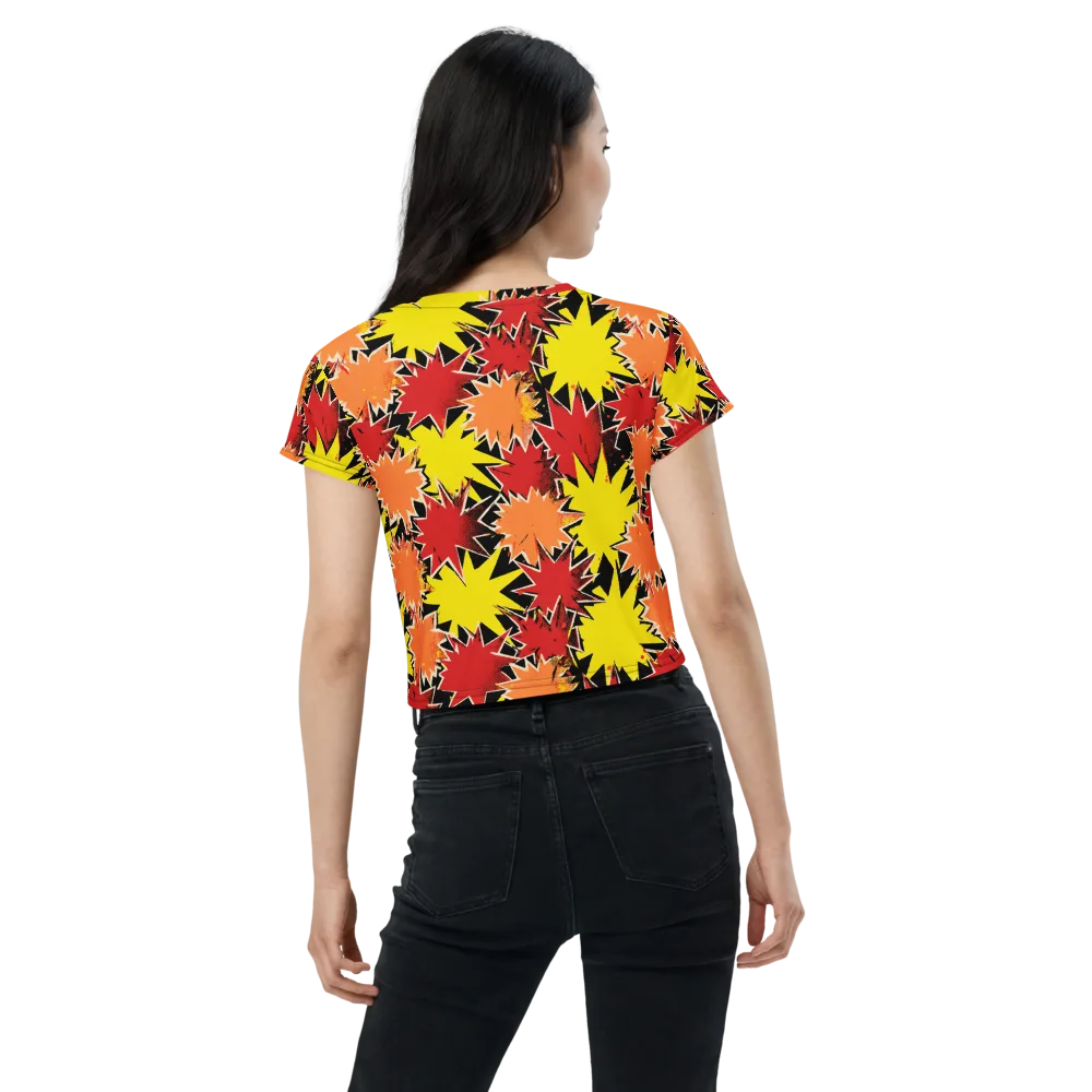 Pop Art Detonation on Crop Tee — Back