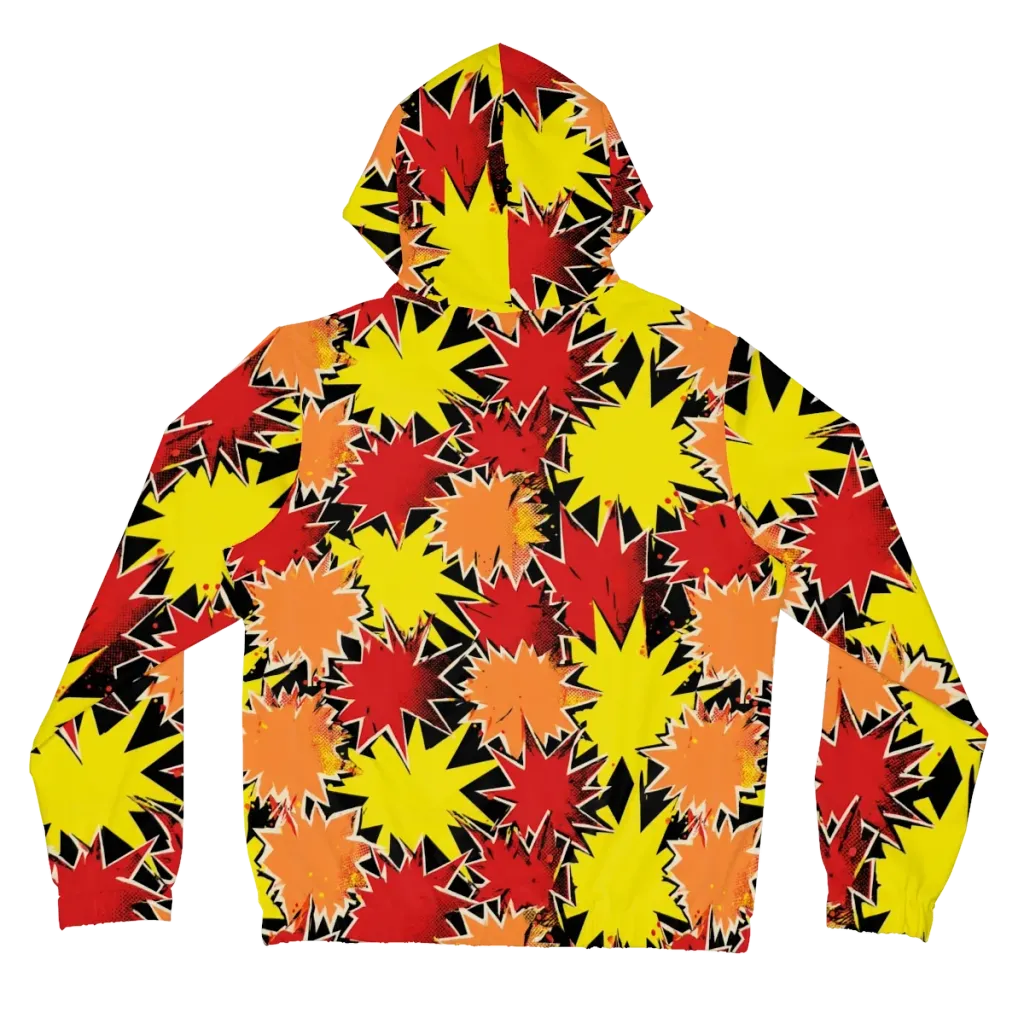 Pop Art Detonation on Women's Full-Zip Hoodie — Back