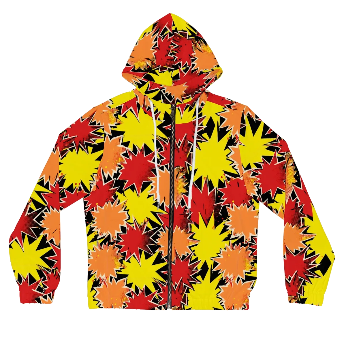 Pop Art Detonation on Women's Full-Zip Hoodie — Front
