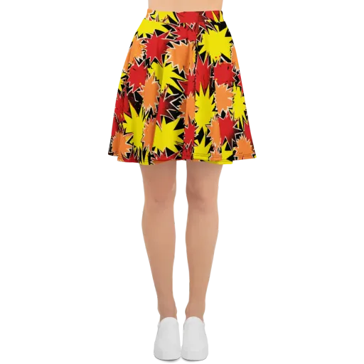 Pop Art Detonation on a Skater Skirt