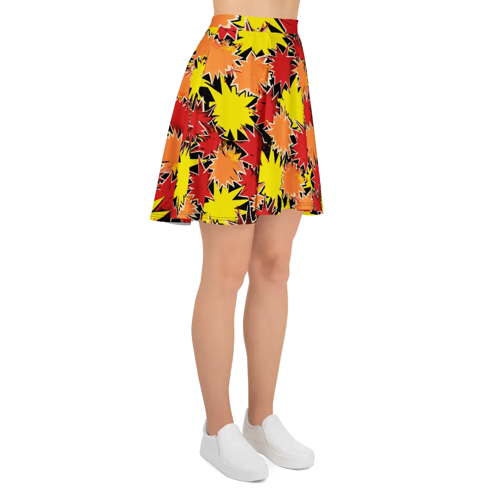 Pop Art Detonation on Skater Skirt — Right