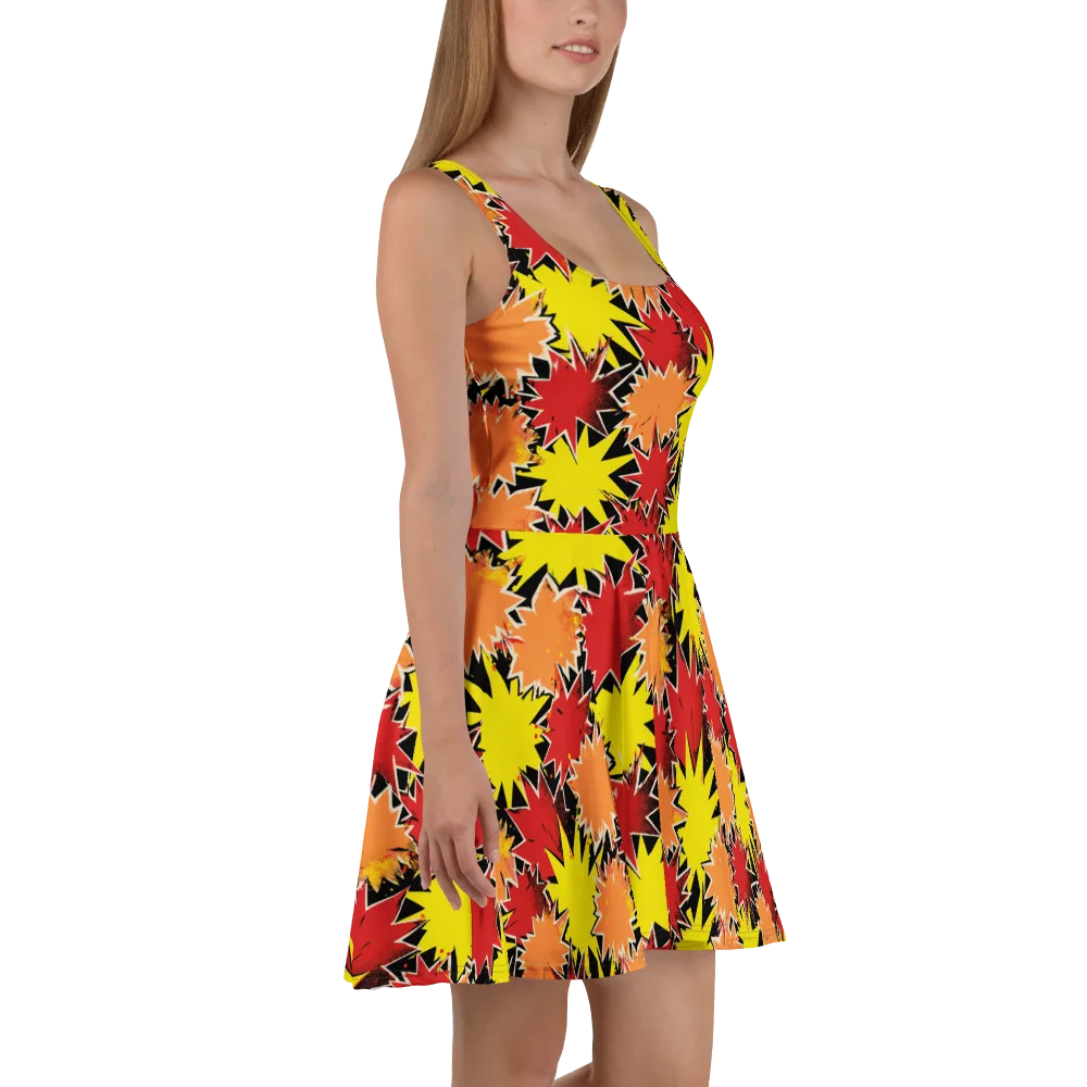 Pop Art Detonation on Skater Dress — Right