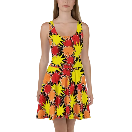 Pop Art Detonation on a Skater Dress