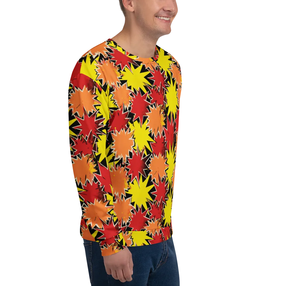 Pop Art Detonation on Sweatshirt — Right Front