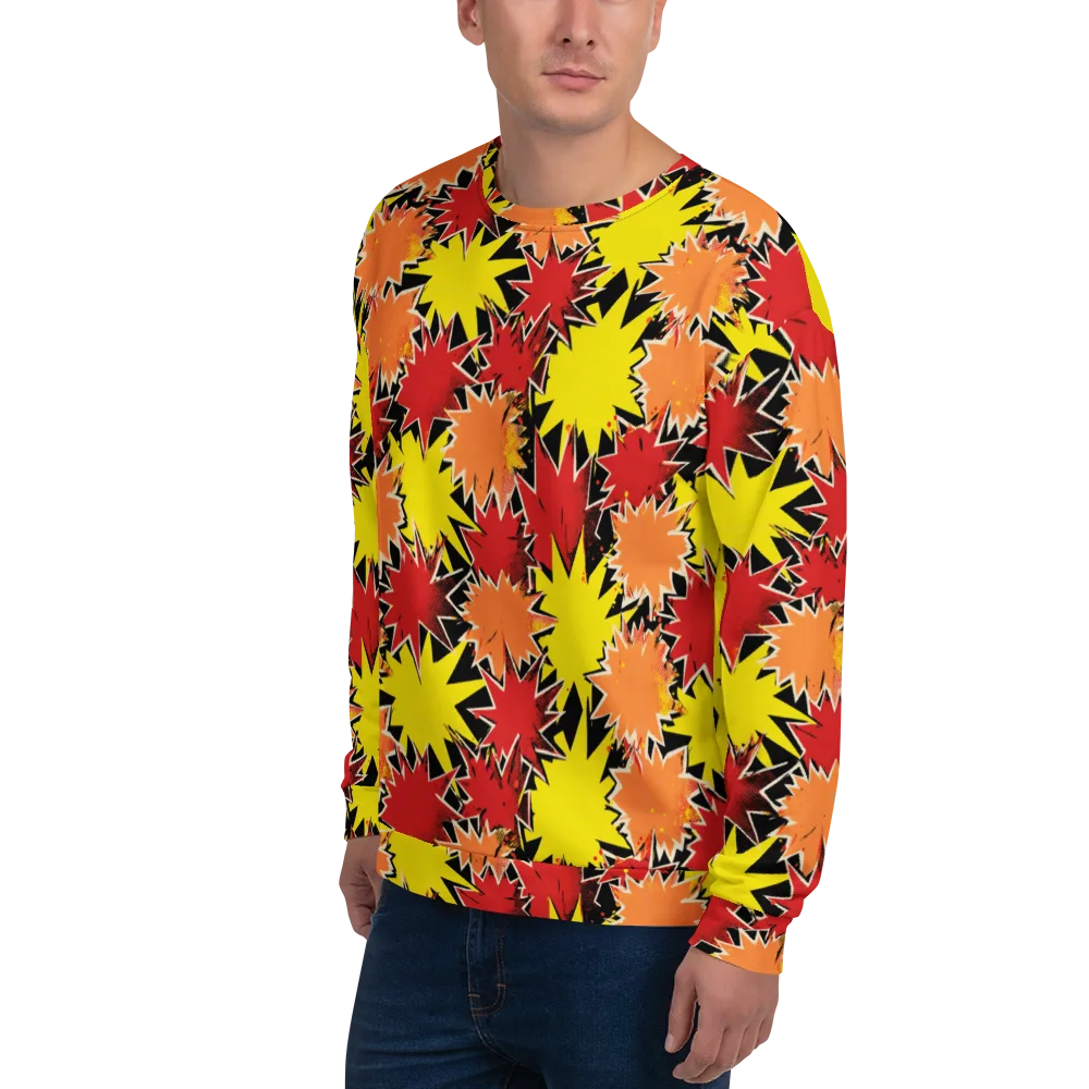 Pop Art Detonation on Sweatshirt — Left Front