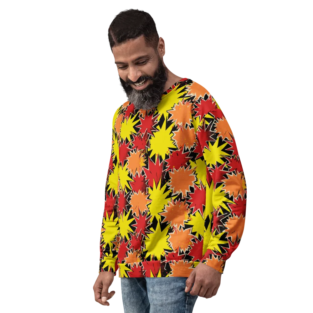 Pop Art Detonation on Sweatshirt — Left Front