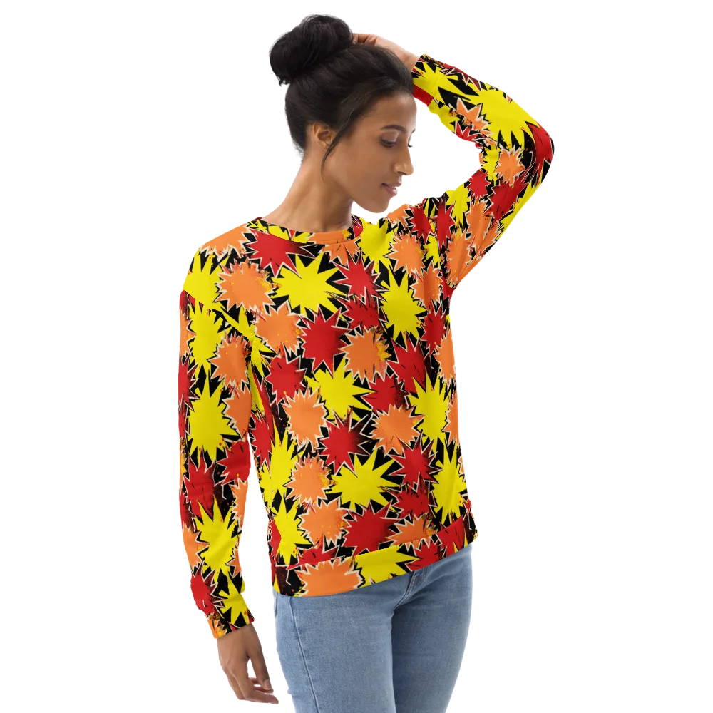 Pop Art Detonation on Sweatshirt — Right Front