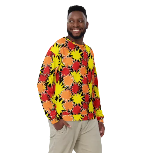 Pop Art Detonation on a Sweatshirt
