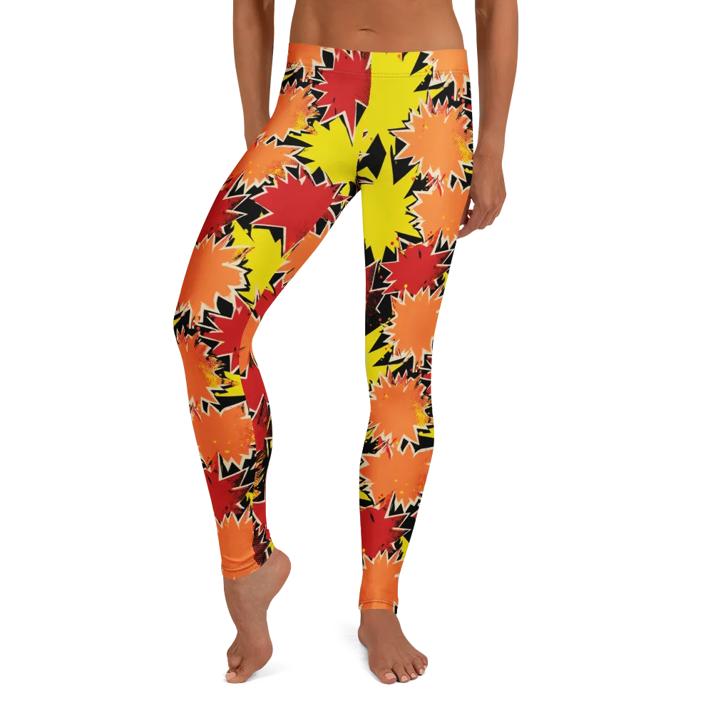 Pop Art Detonation on Leggings — Front
