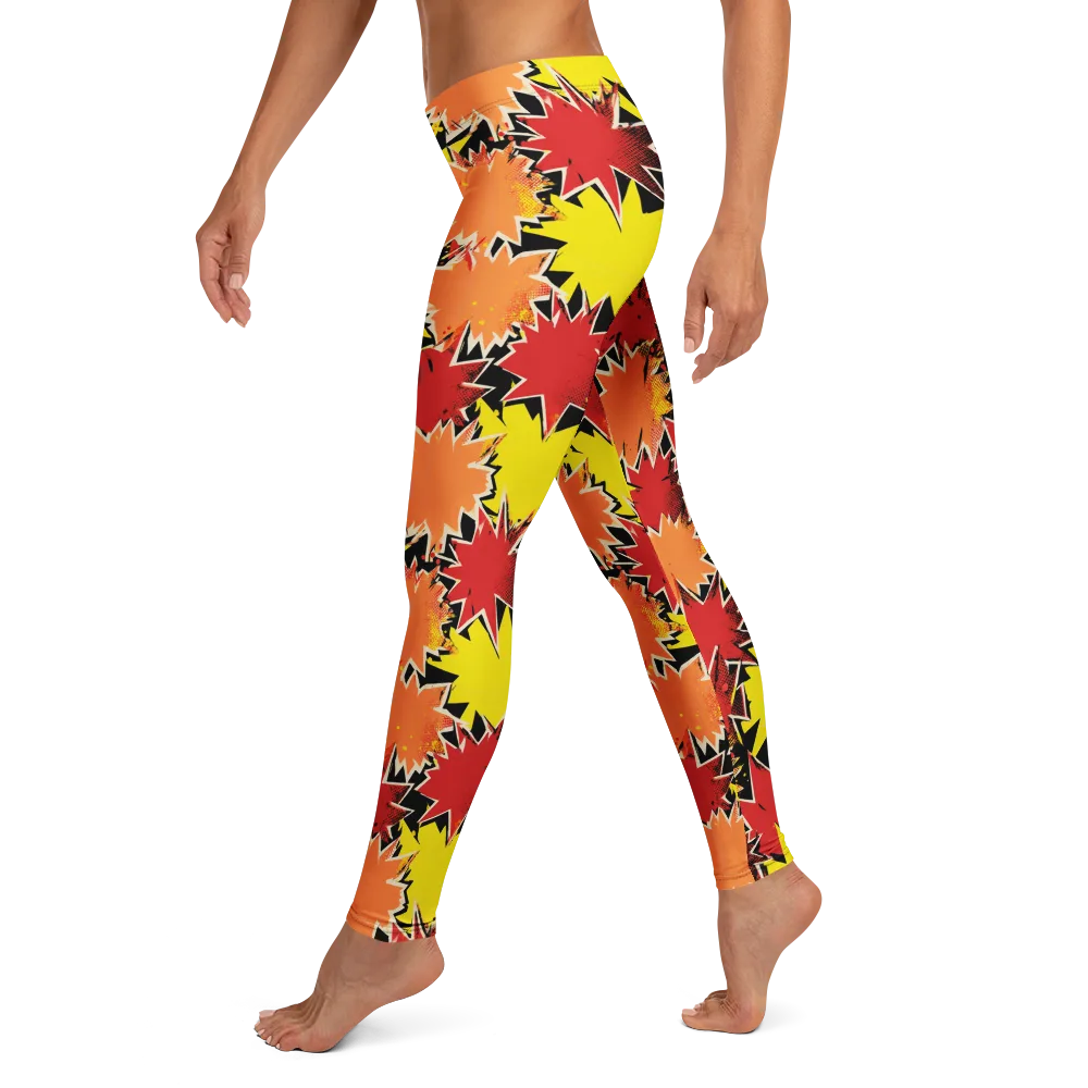 Pop Art Detonation on Leggings — Left