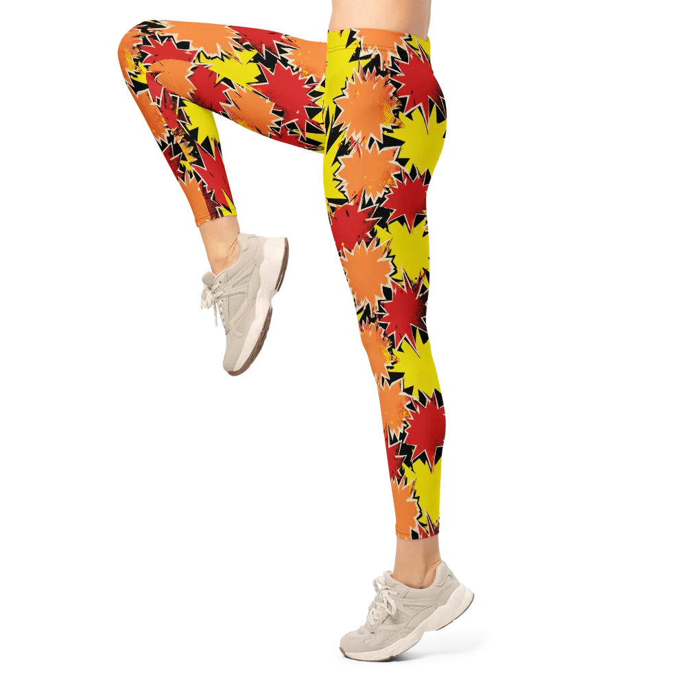 Pop Art Detonation on Leggings — Left
