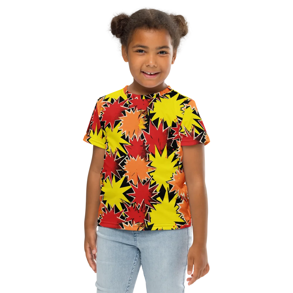 Pop Art Detonation on Kids Crew Neck T-Shirt — Front