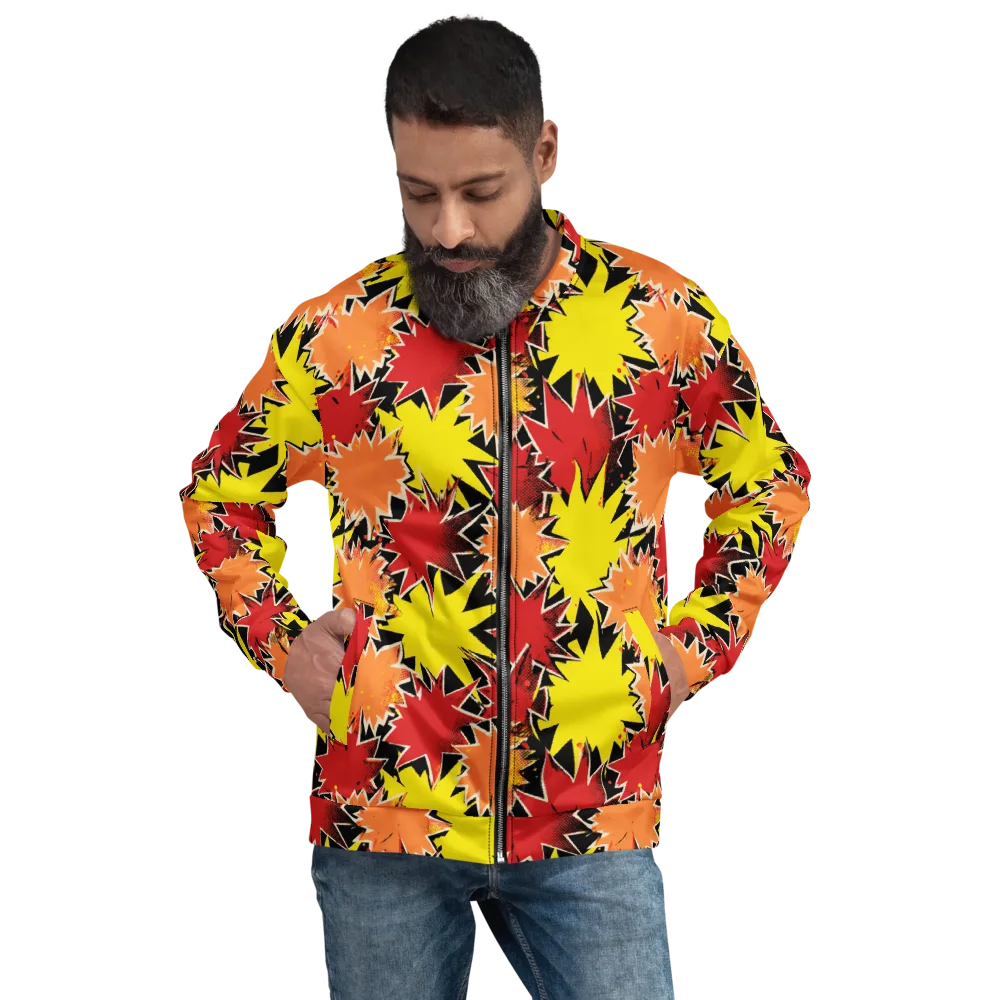 Pop Art Detonation on Bomber Jacket — Front