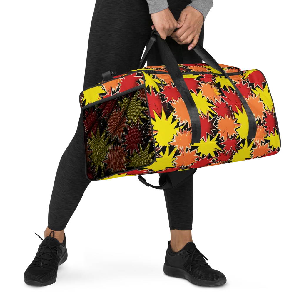 Pop Art Detonation on Duffle Bag — Right Front