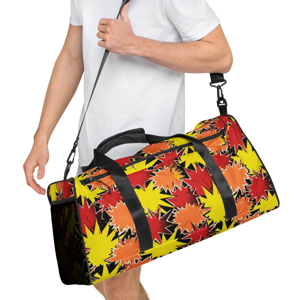 Pop Art Detonation on Duffle Bag — Right Front