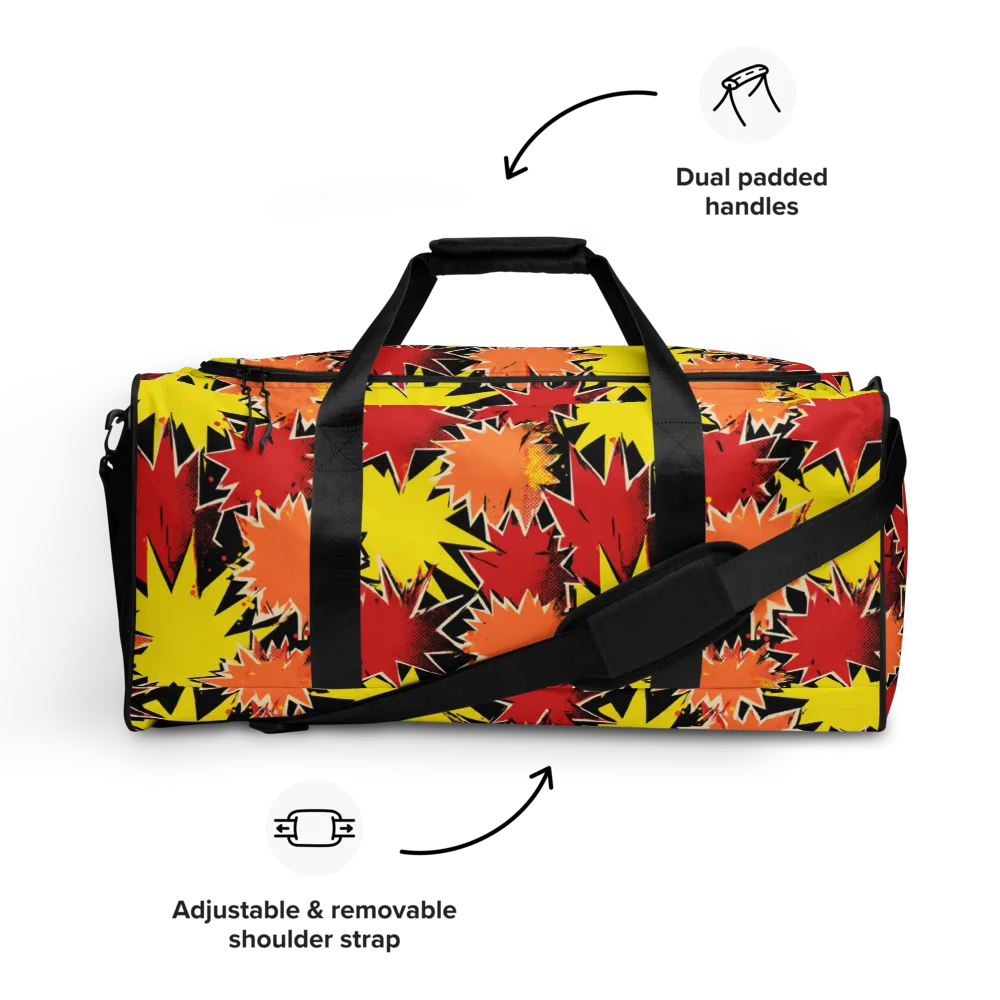 Pop Art Detonation on Duffle Bag — Front