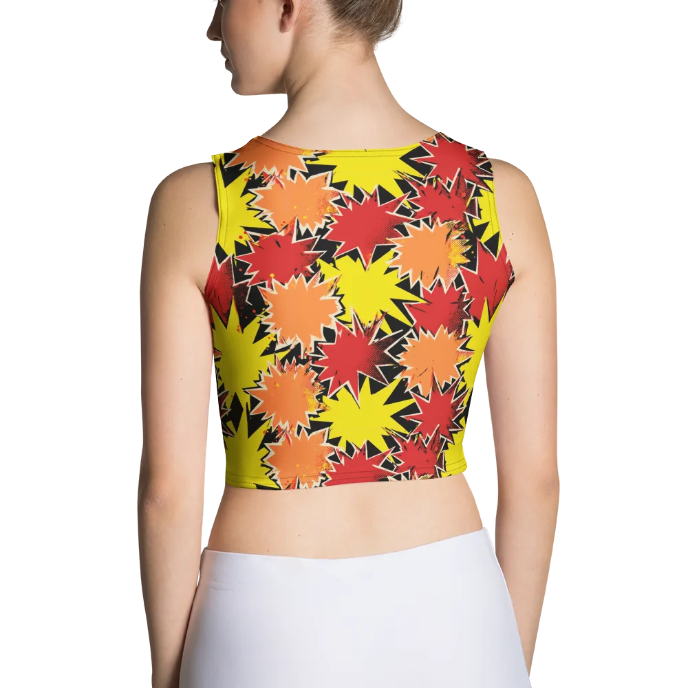 Pop Art Detonation on Crop Top — Back
