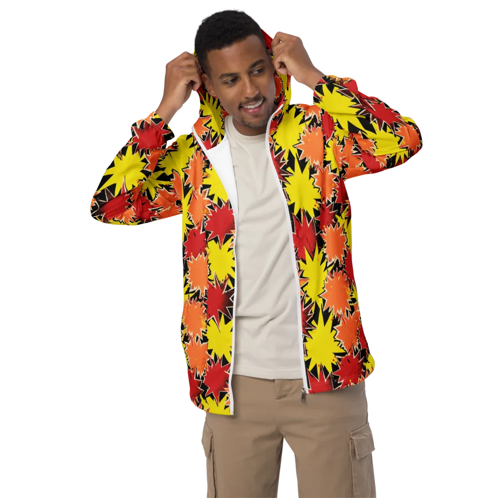 Pop Art Detonation on Men's Windbreaker — Front