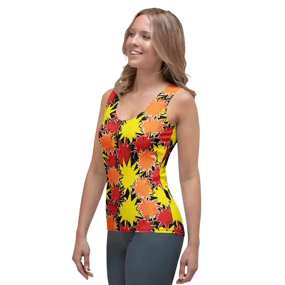 Pop Art Detonation on Women's Tank Top — Left Front