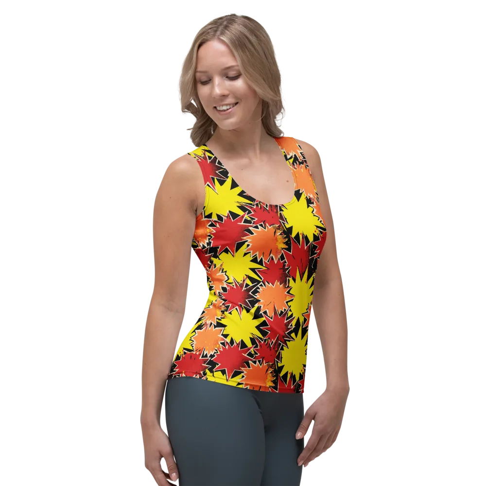 Pop Art Detonation on Women's Tank Top — Right Front