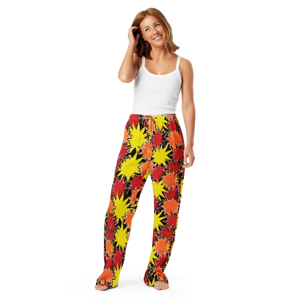 Pop Art Detonation on Women's Pajama Pants — Front