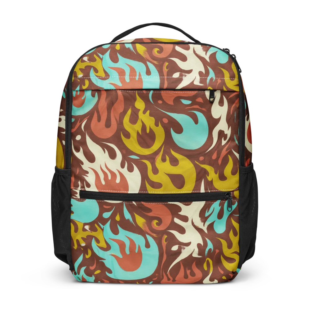 Turquoise Heat on Utility Backpack — Front