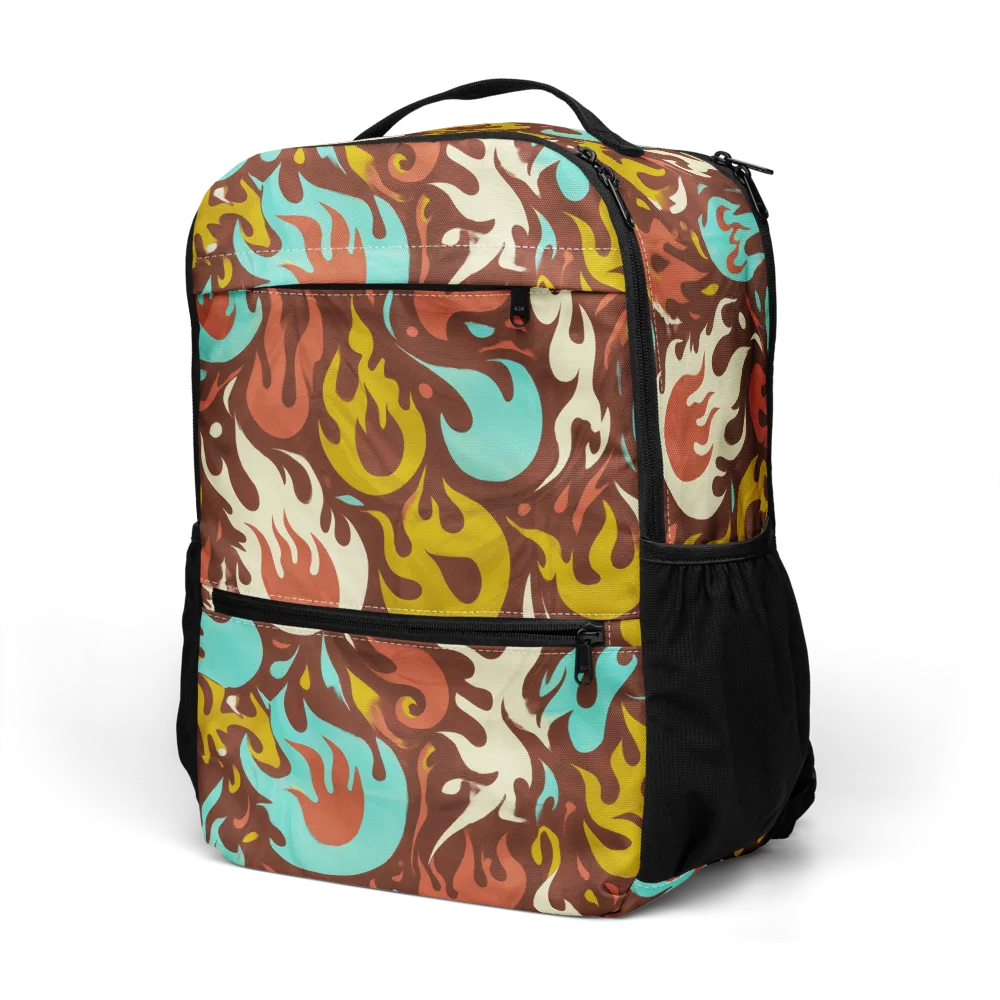 Turquoise Heat on Utility Backpack — Left Front