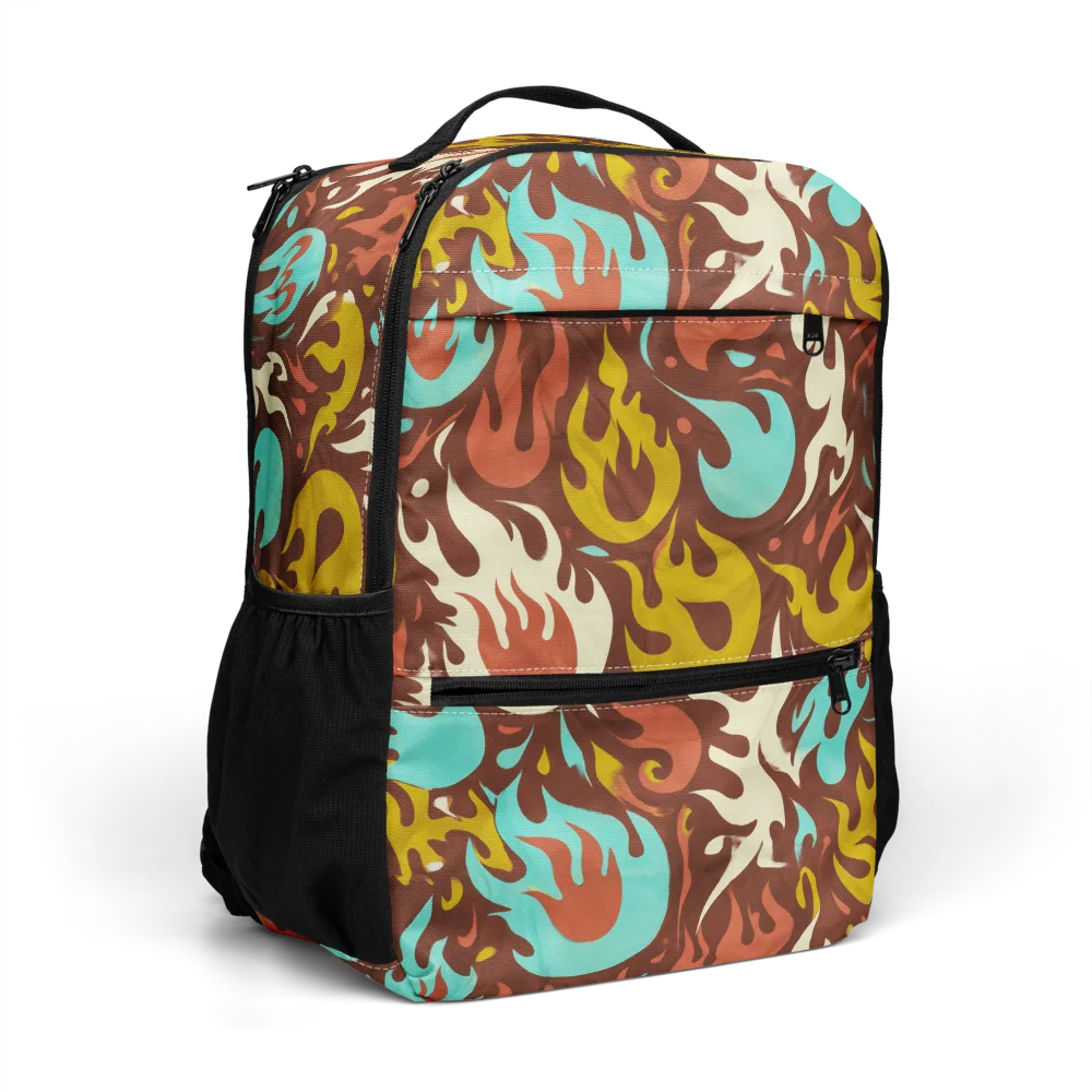 Turquoise Heat on Utility Backpack — Right Front
