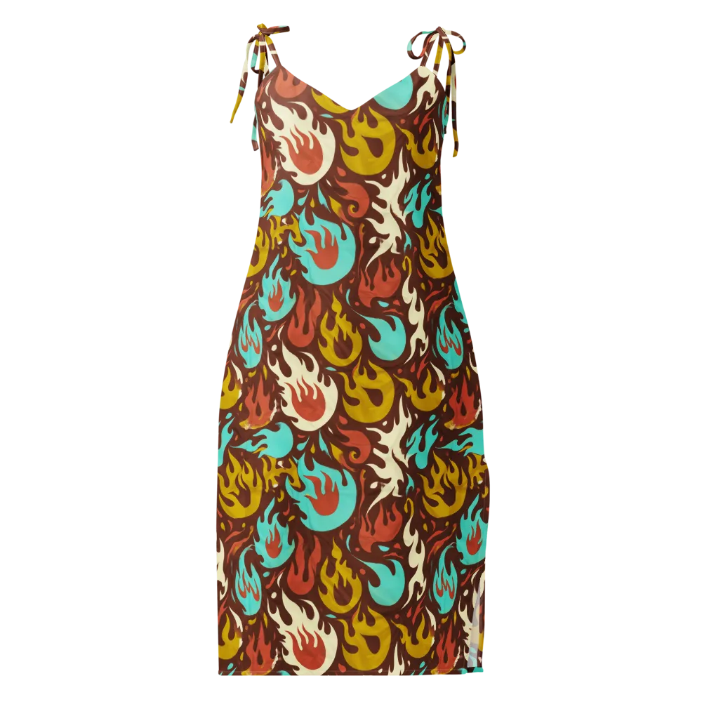 Turquoise Heat on Slip Dress — Front