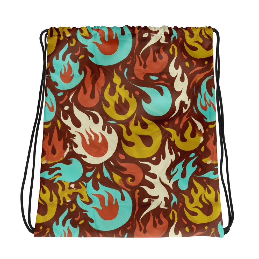 Turquoise Heat on Drawstring Bag — Photo