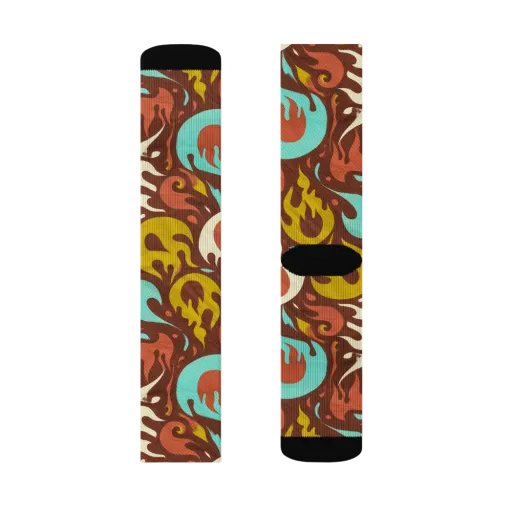 Turquoise Heat on a Socks