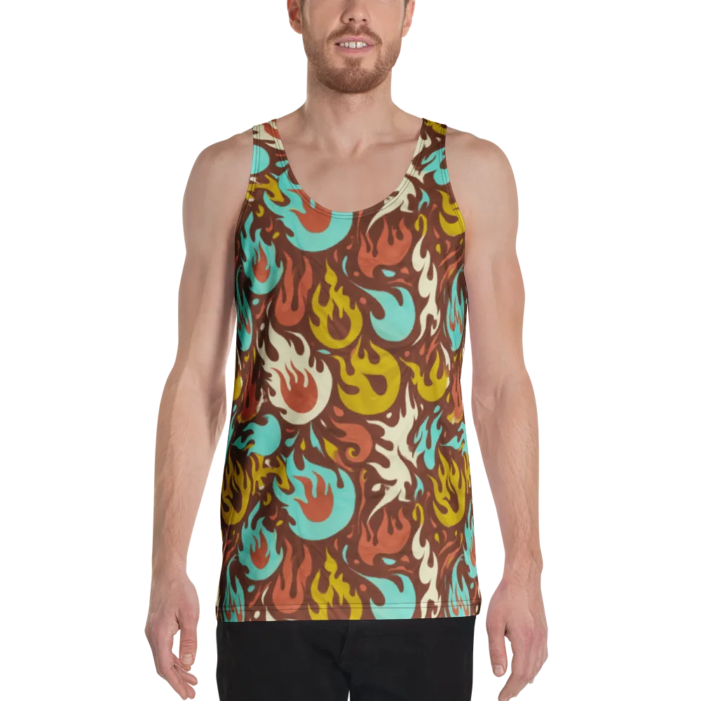 Turquoise Heat on Men's Tank Top — Front