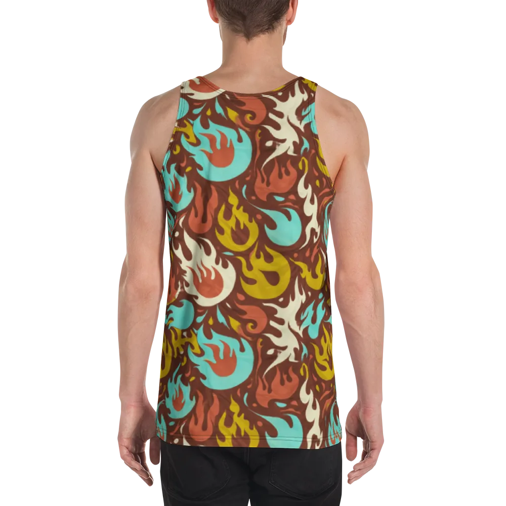 Turquoise Heat on Men's Tank Top — Back