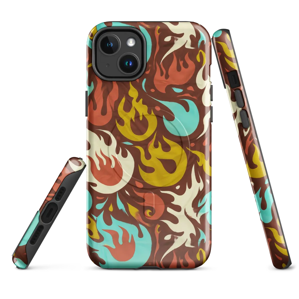 Turquoise Heat on MagSafe Tough Case for iPhone® — Front