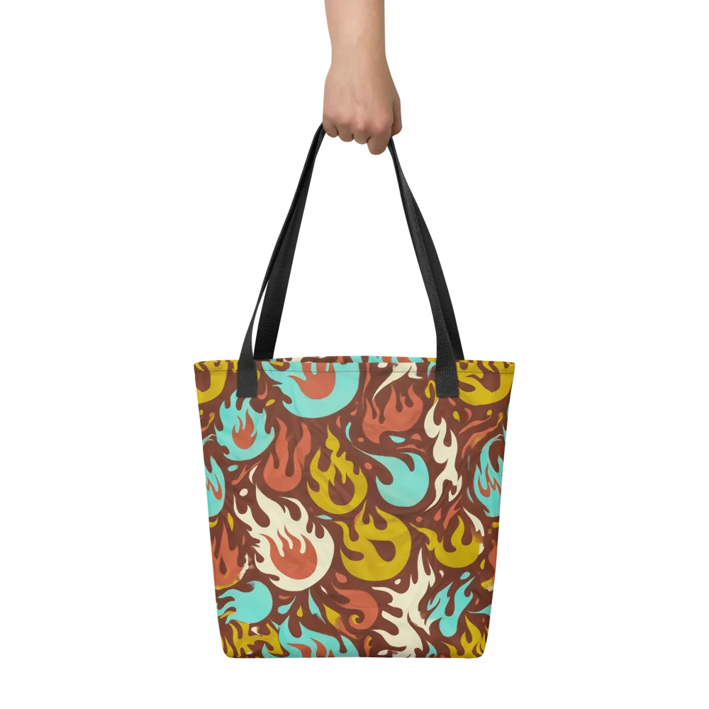Turquoise Heat on Tote Bag — Front