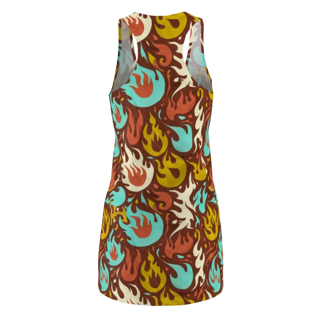 Turquoise Heat on Racerback Dress — Back